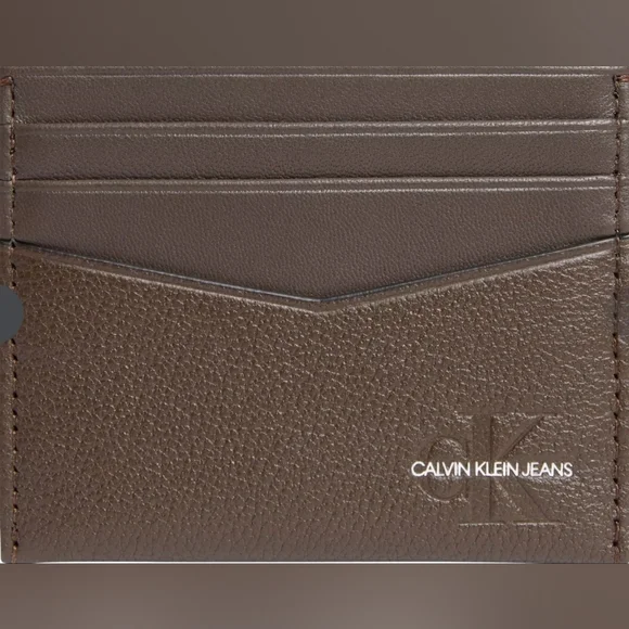 NWT Calvin Klein Jeans Micro Pebble Card Case